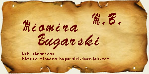 Miomira Bugarski vizit kartica